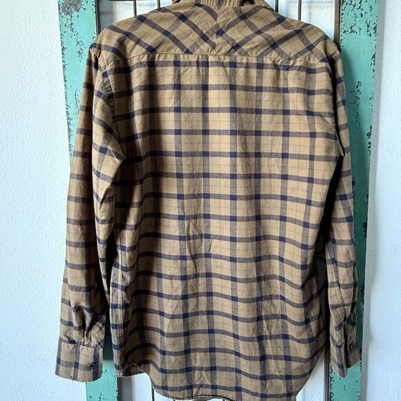 Billy Reid Brown Plaid Button-Up Shirt - Size Small - Picture 6 of 7